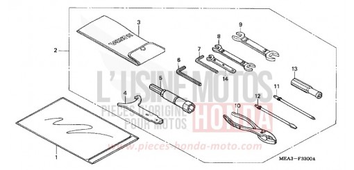 OUTILS VTX1300S3 de 2003